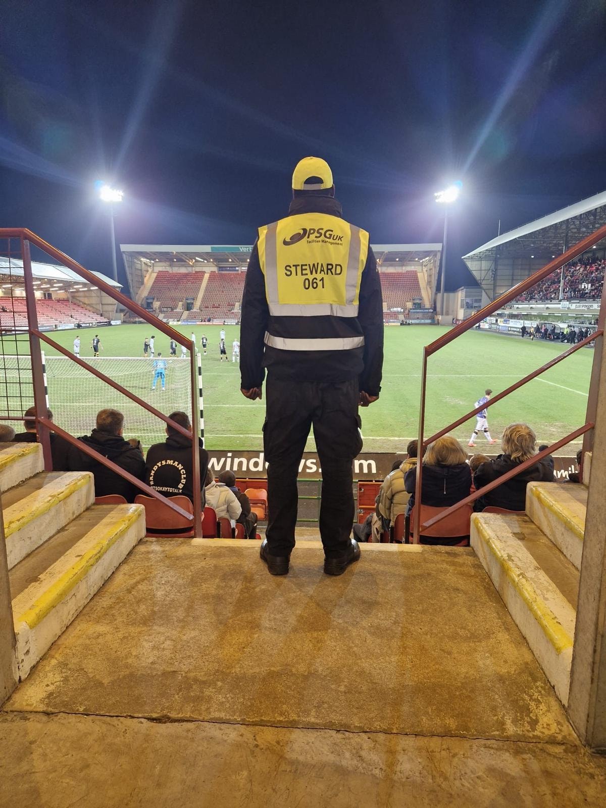 PSG UK steward at Dunfermline football match